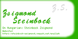 zsigmond steinbock business card